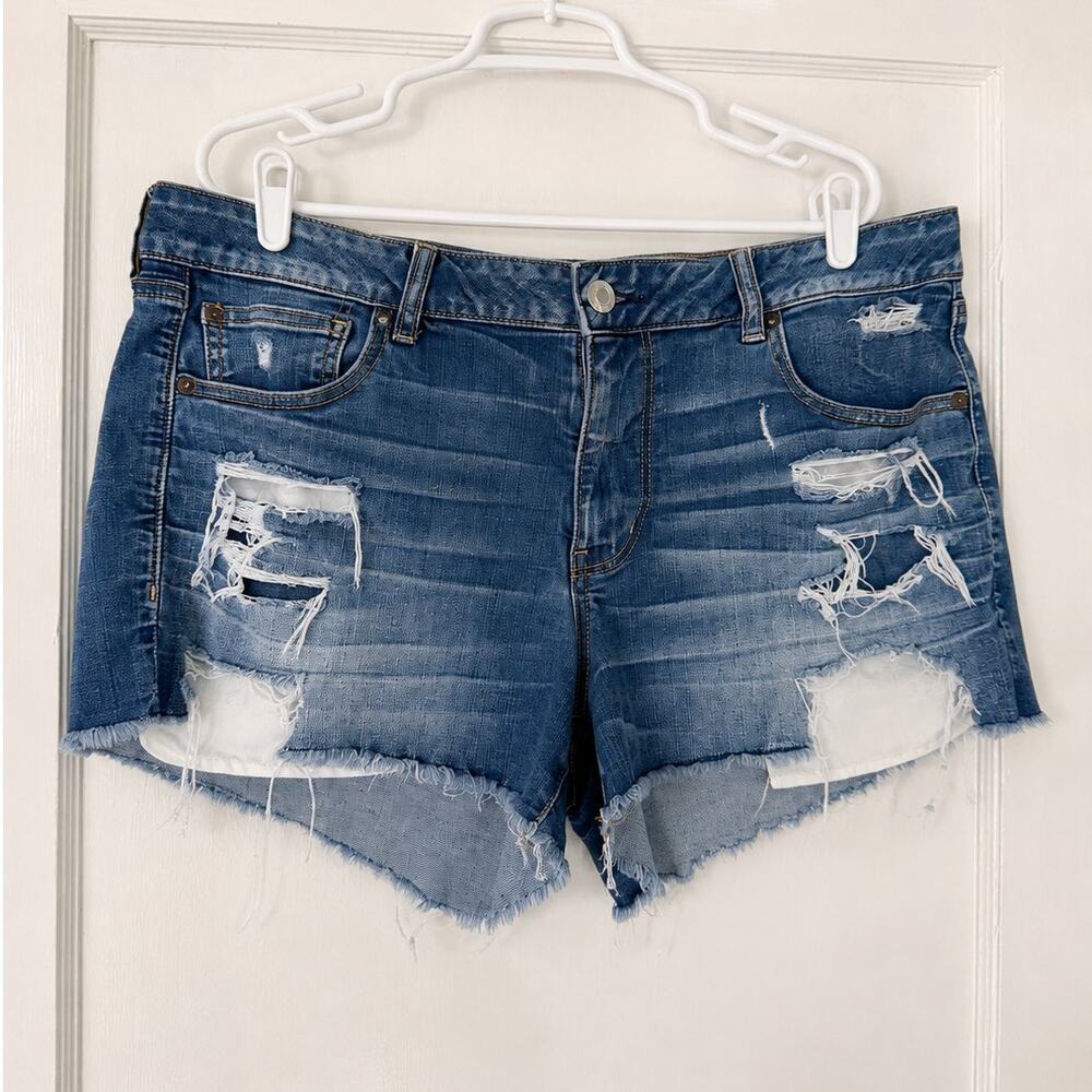 American Eagle Outfitters Shortie Super Stretch Distressed Cutoff Shorts Size 18